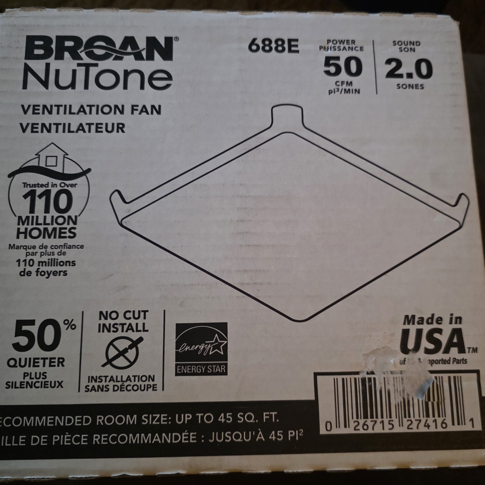 Broan NuTone Ventilation Fan